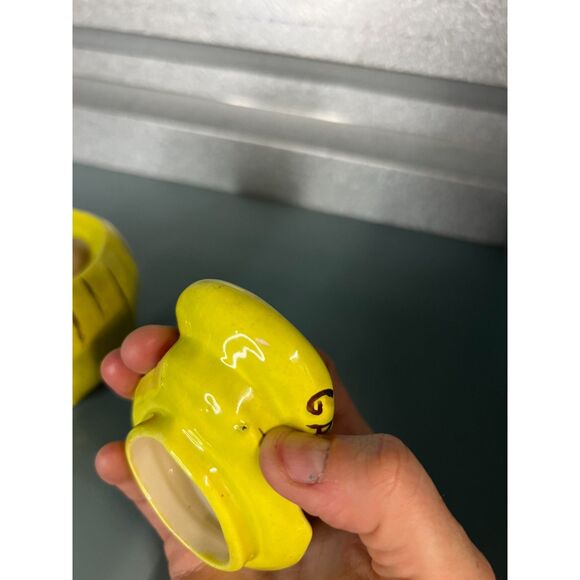 Vintage Garlic Keeper Anthropomorphic Jar Stinky Face Clothes Pin Nose - Picture 8 of 12